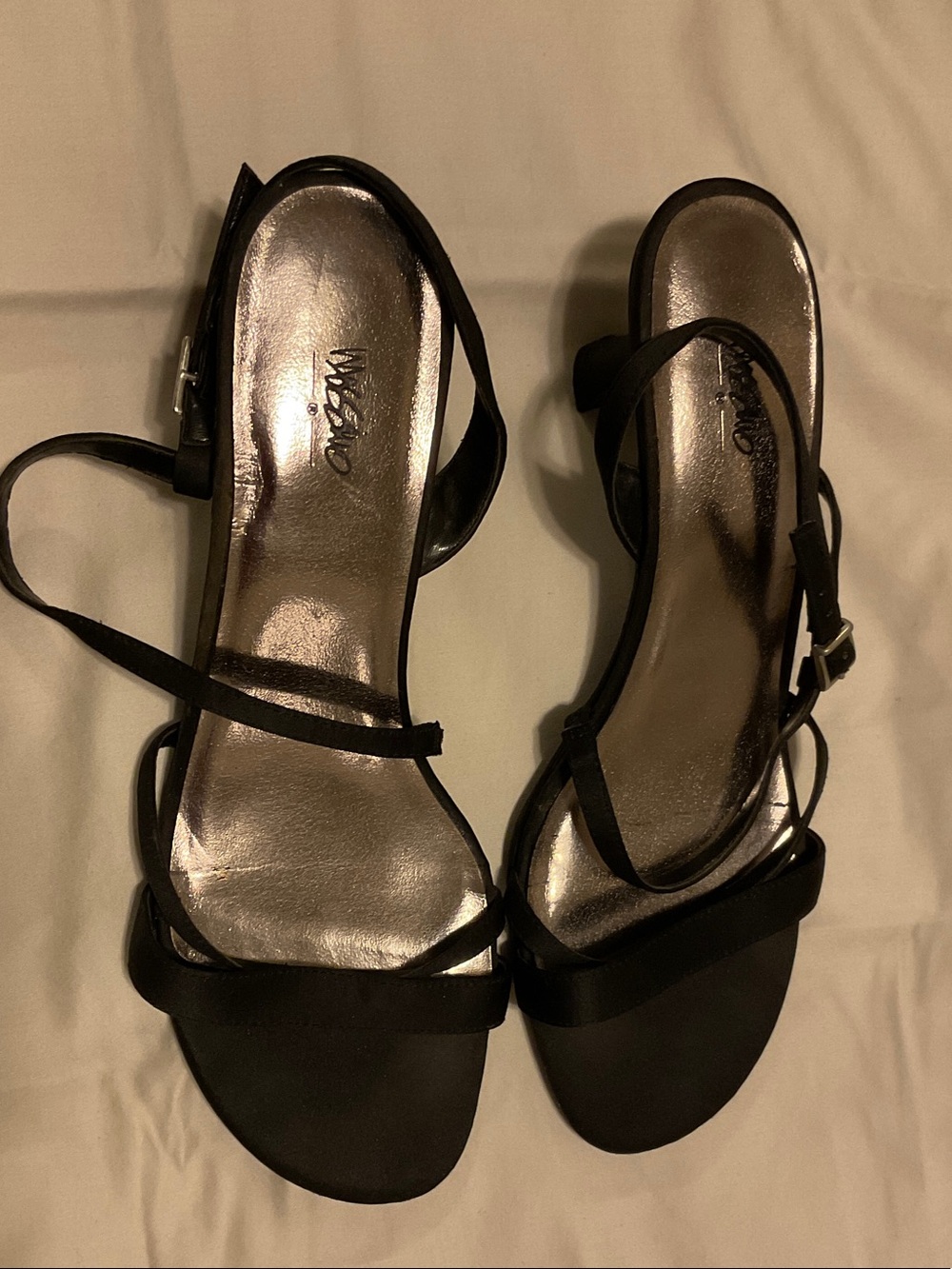 Mossimo Supply Co. Black Strappy Heeled Sandals